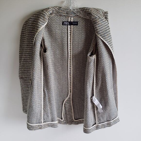 Zara Textured Double Breasted Blazer - Picture 7 of 8